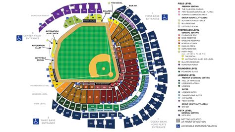 Explore loanDepot park seating options. . Loandepot park seat view